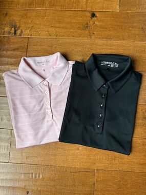 Nike Dri-Fit Women's Golf Shirts.   Set — Pink & Black - Size Small